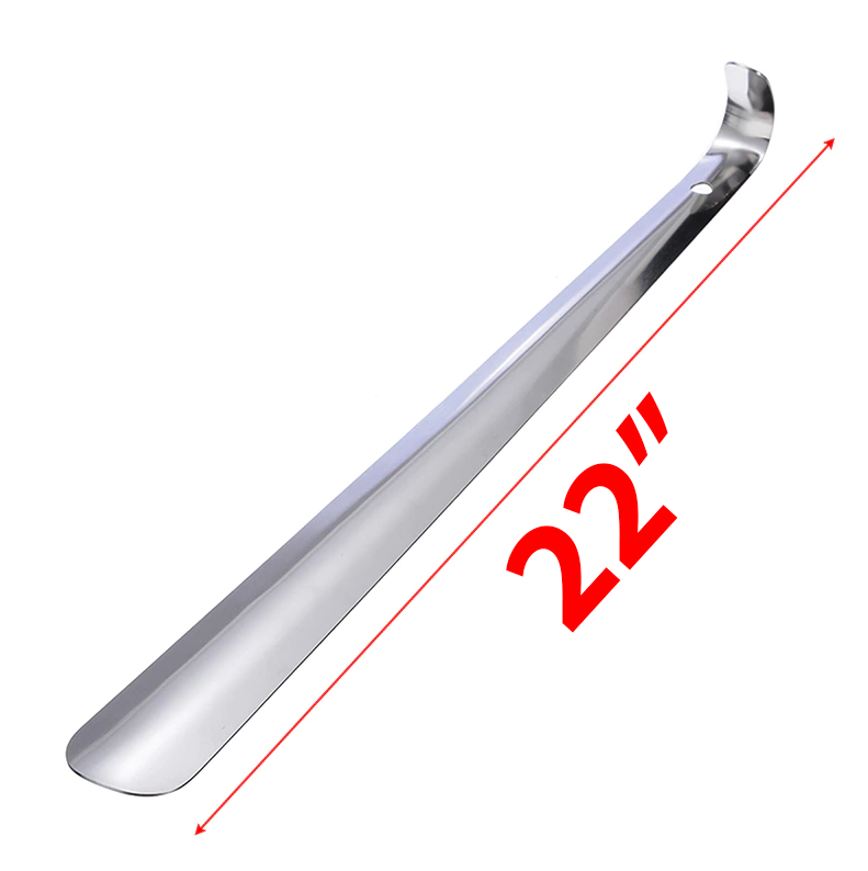 22in Extra Long Handle Shoe Horn Stainless Steel Metal Shoes Remover Shoehorn US seller