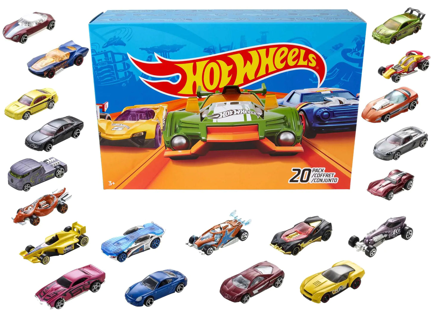Hot Wheels Toy Cars & Trucks 20 Pack Set of 20 1:64 Scale Vehicles for Play or Display Instant Collection (Styles May Vary) - US seller