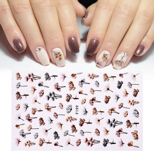 F Series Nail Stickers - Summer Dandelion Design