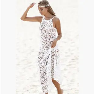 Lace Bikini Cover-Up Dress for Beach Vacation - Lingerie