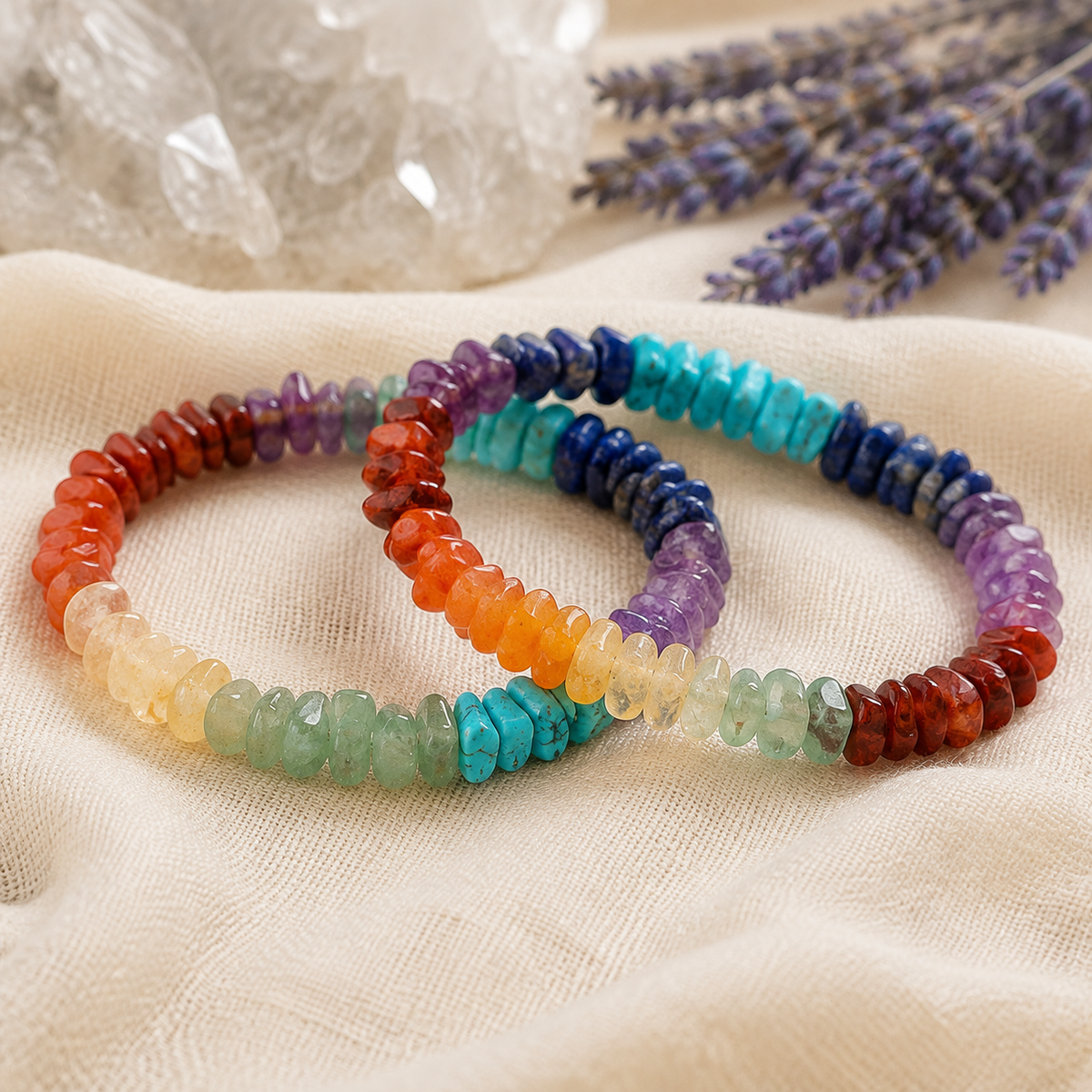 7 Chakra Chip Bracelet