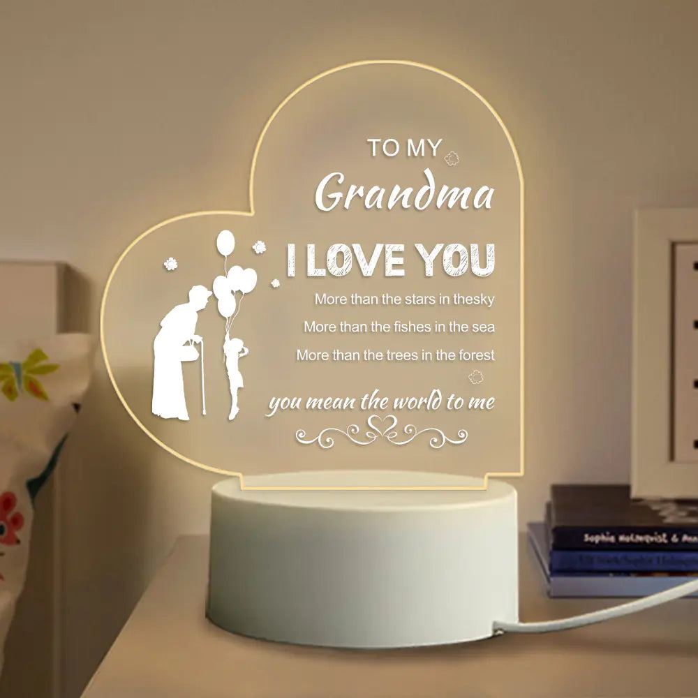 3D Night Light for Grandma - Creative Gift Idea