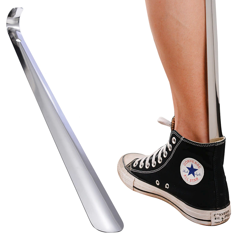 22in Extra Long Handle Shoe Horn Stainless Steel Metal Shoes Remover Shoehorn US seller