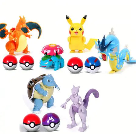 Pokemon Pikachu Squirtle Charizard Mewtwo Action Figure
