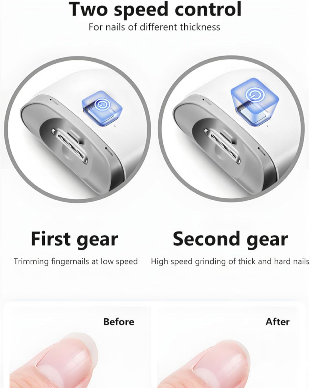 Safety Electric Nail Clipper Automatic Thick Nails Trimmer Professional Tool US seller