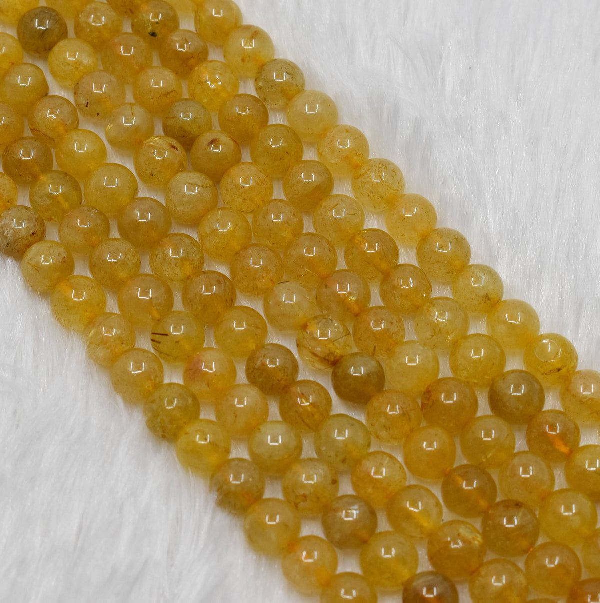 Golden Rutile AAA Grade 6mm, 8mm, 10mm Round Beads