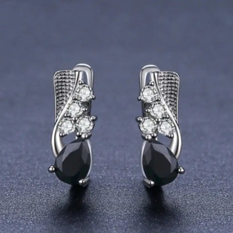 Korean Style Creative Drop-shaped Earrings Micro Rhinestone