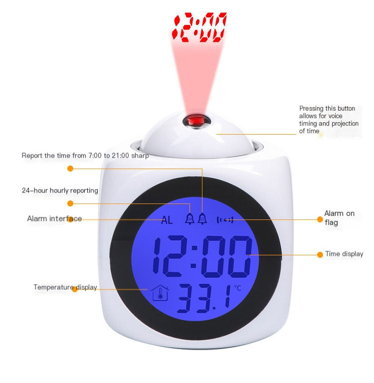 Creative Projection Alarm Clock-888