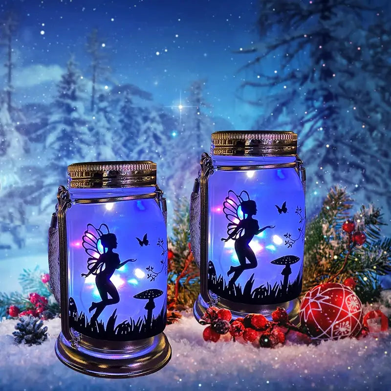 Set of 2 Solar Fairy Lanterns for Garden Decor