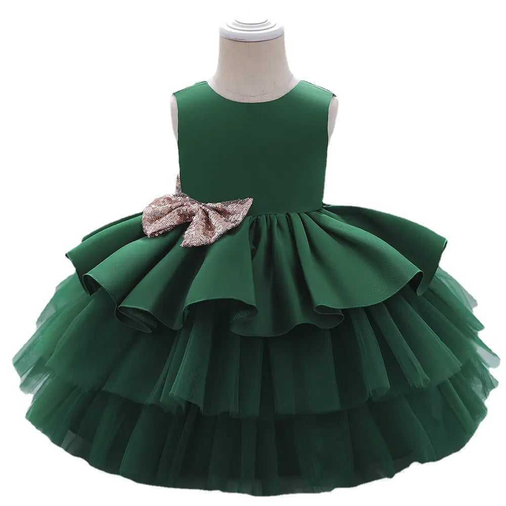 Cute Girl Lace Bow Tutu Skirt for Baby Princess Dress  - 888