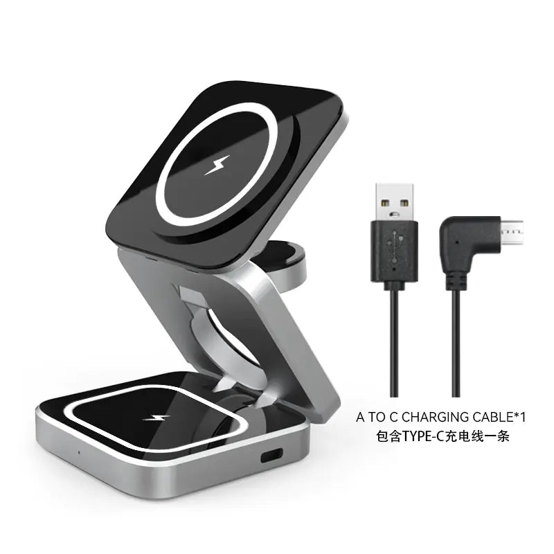 3-in-1 Desktop Wireless Charger Stand for Samsung & Google