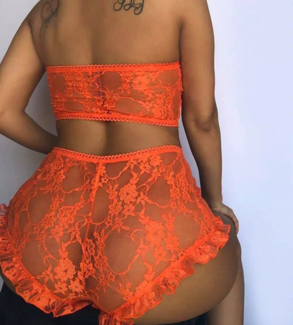 Lace Lingerie Three-Piece Set for Women