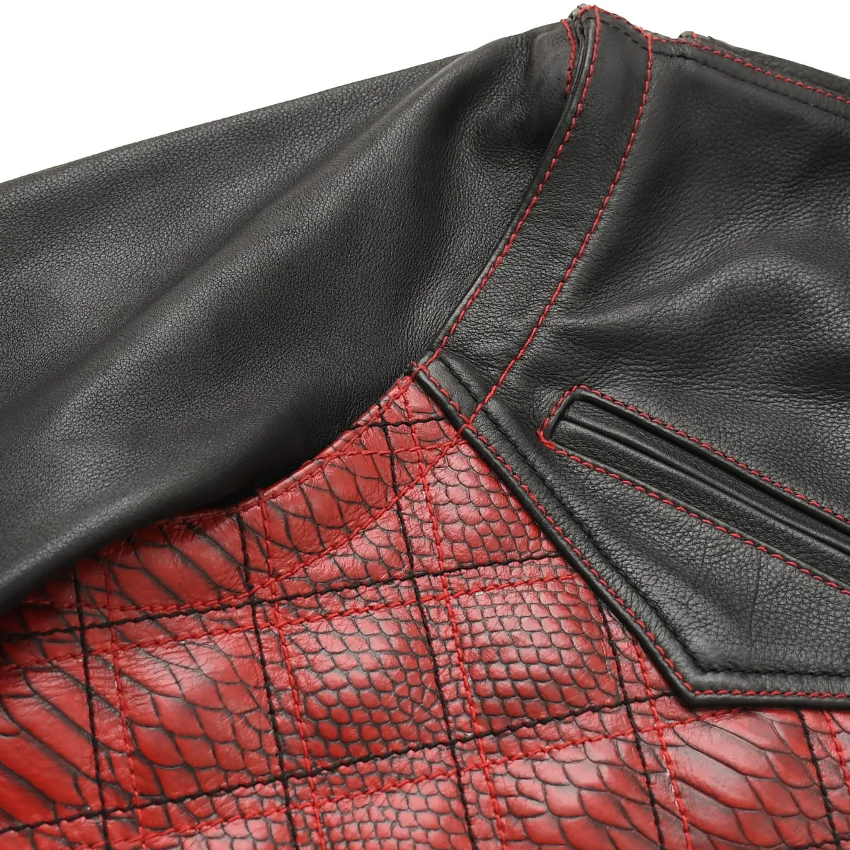 Redstrike Men’s Motorcycle Leather Jacket