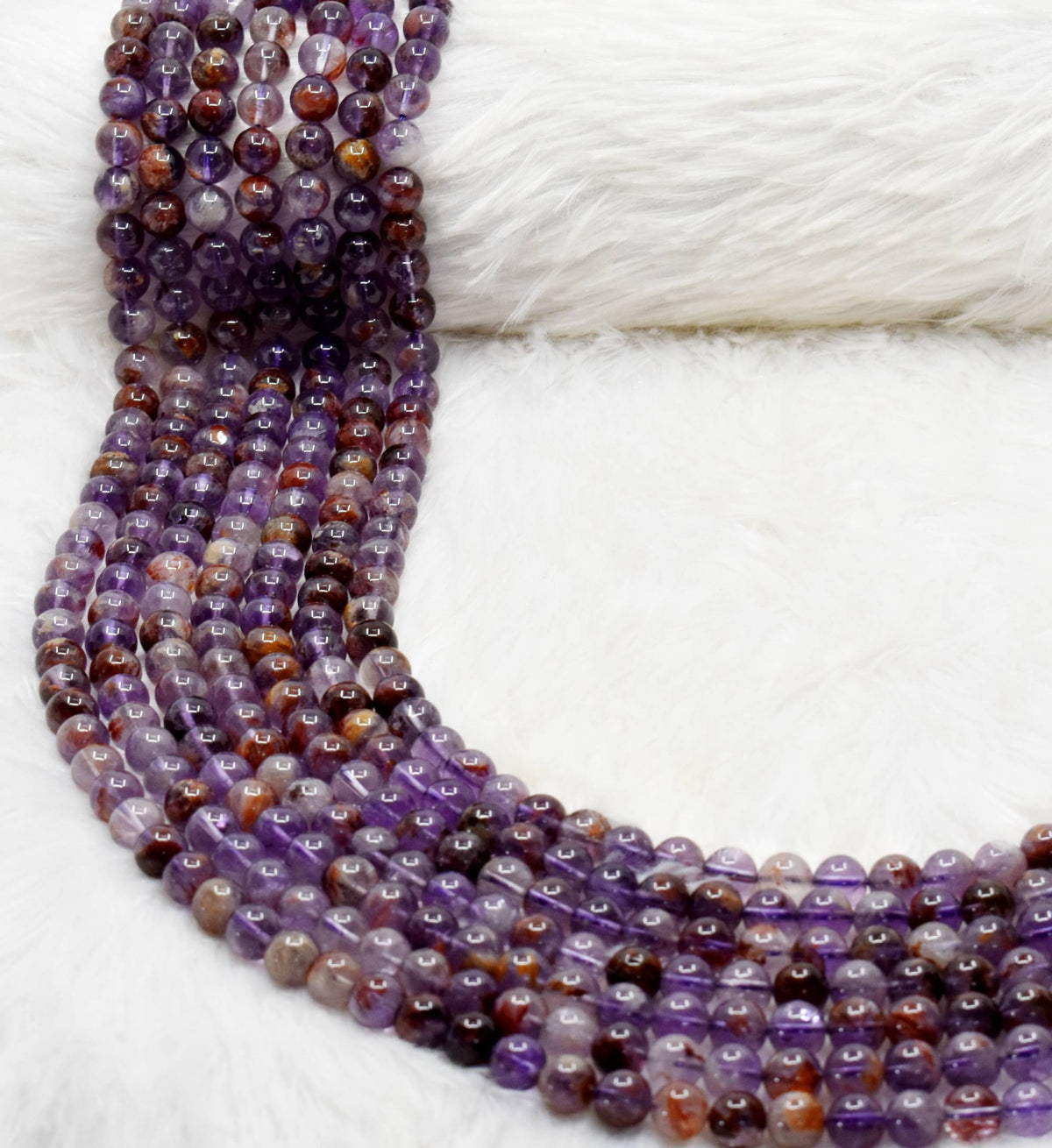 Ametrine Beads, Natural Crystal Round Beads 6mm to 10mm