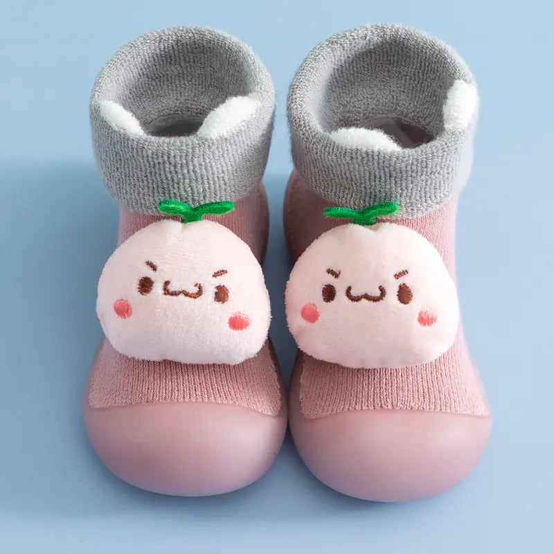 Cartoon Plush High-Top Baby Shoes for Toddlers (1-2Y)- 888