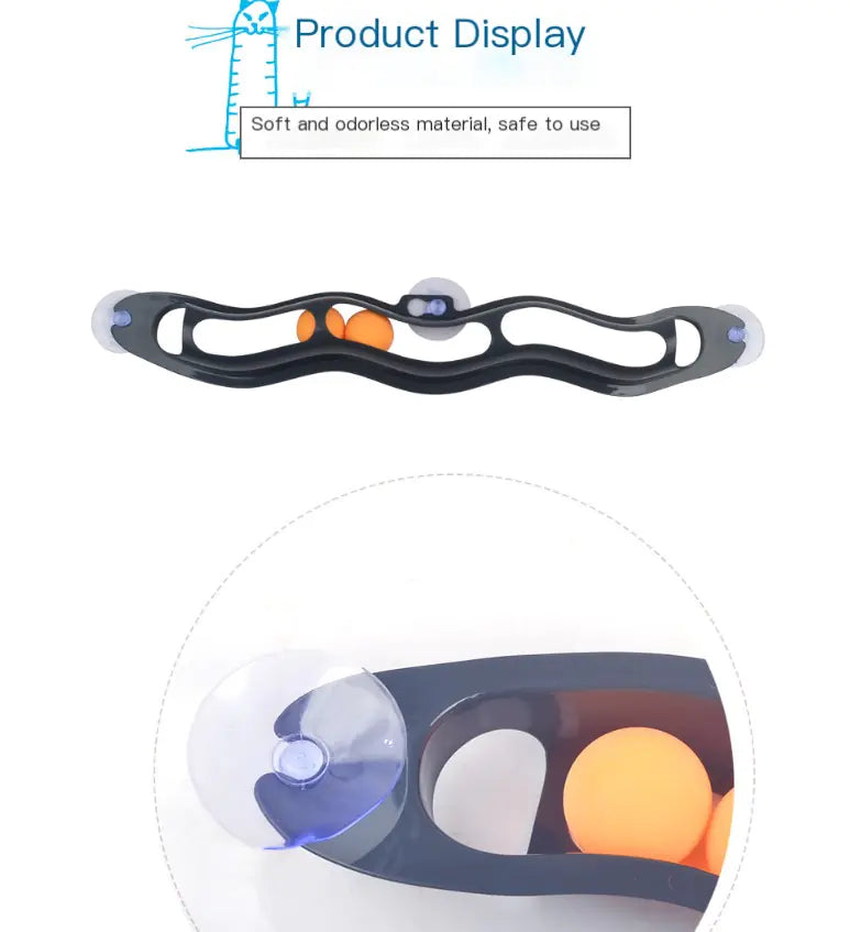 Suction Cup Window Track Ball Cat Toy - 888