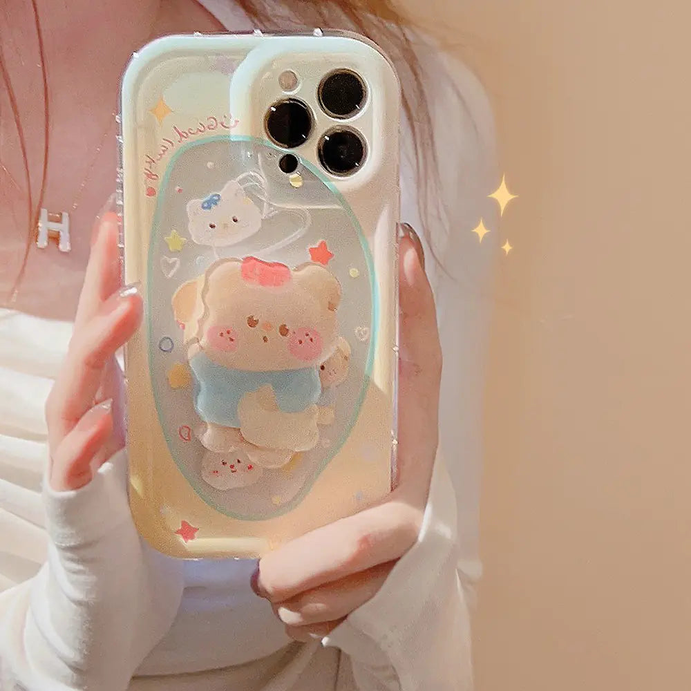 Transparent Cute Fairy Tale iPhone Case with Stand