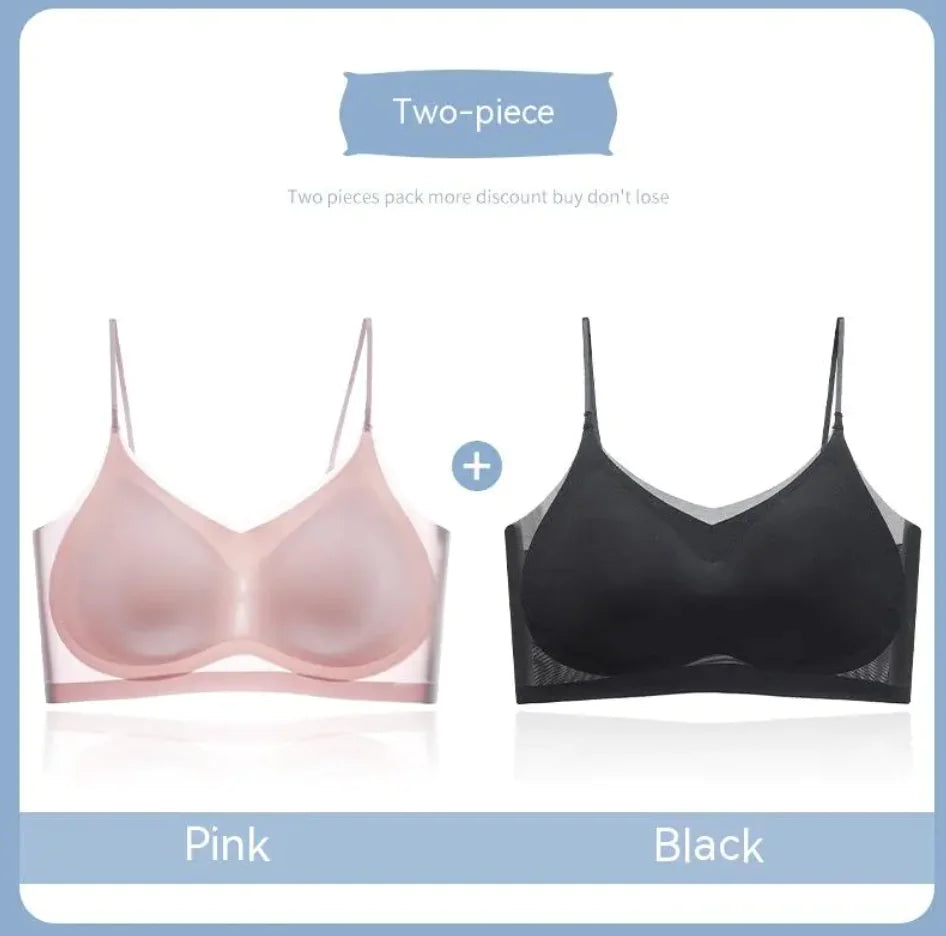 Ultra-Thin Gauze Beauty Back Sling Bra - Lingerie