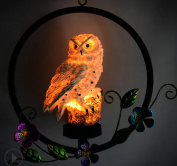 Solar Owl LED Hanging Light for Garden Lawn Decor