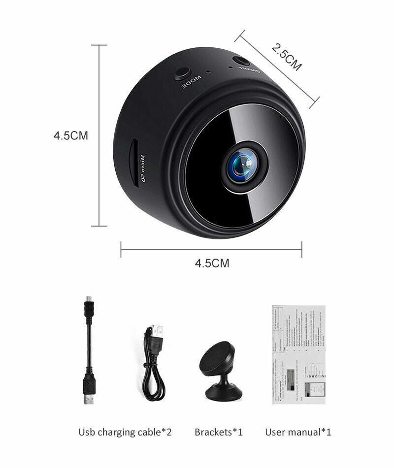 Mini Wireless Camera WiFi IP Home Security DVR Night Vision HD USB 1080P