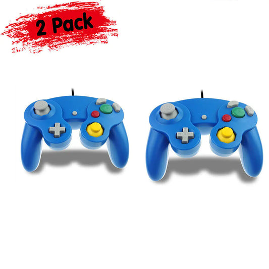 2 Pack Wired NGC Controller Gamepad for Nintendo GameCube GC & Wii U Console USA