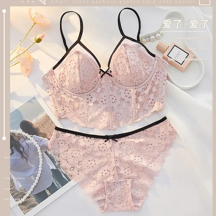 French Ultra-Thin Women's Bra Set for Summer - Lingerie