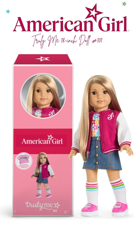 American Girl, Truly Me 18-inch Doll #131 with Brown Eyes, Straight Blonde Hair, Light-to-Medium Skin, for Ages 6+