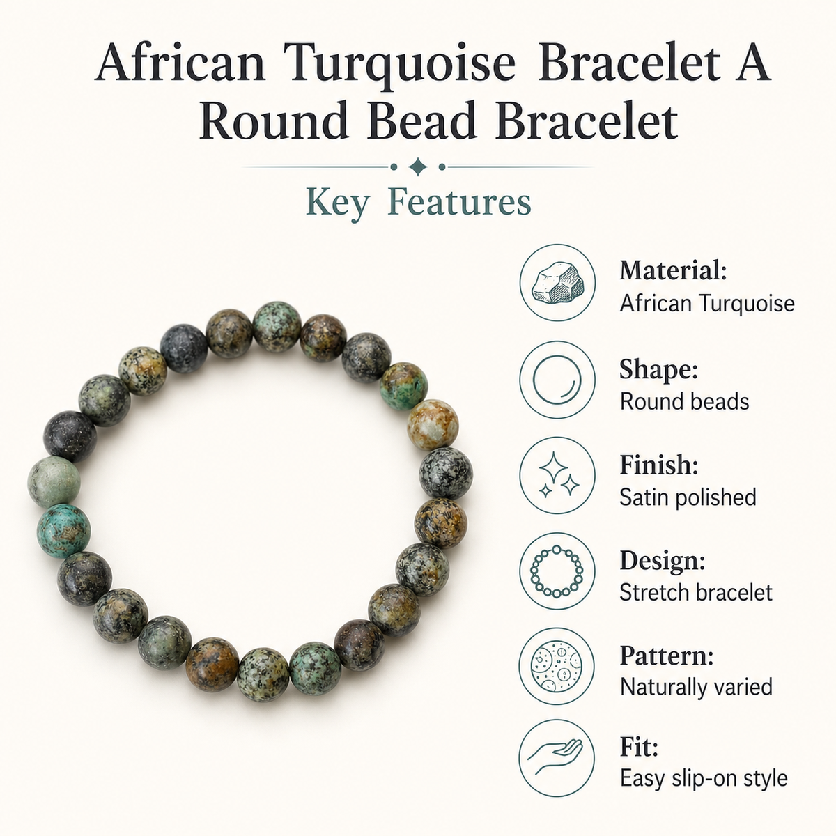 African Turquoise Bracelet (Transformation and Love).