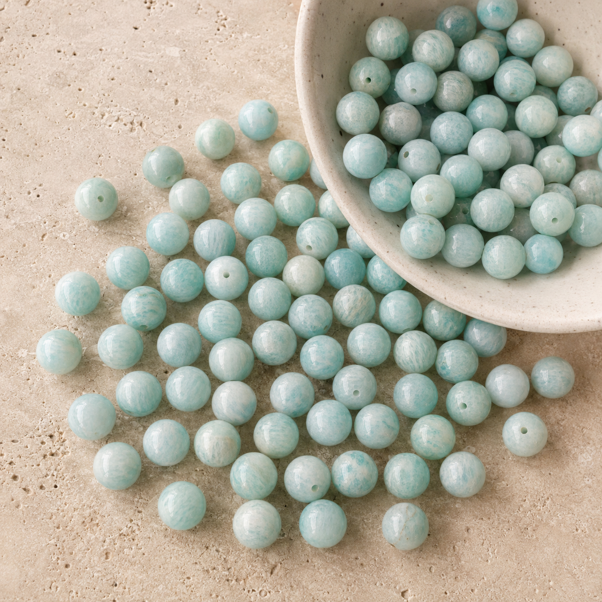 Amazonite Beads, Natural Crystal Round Beads 4mm to 10mm