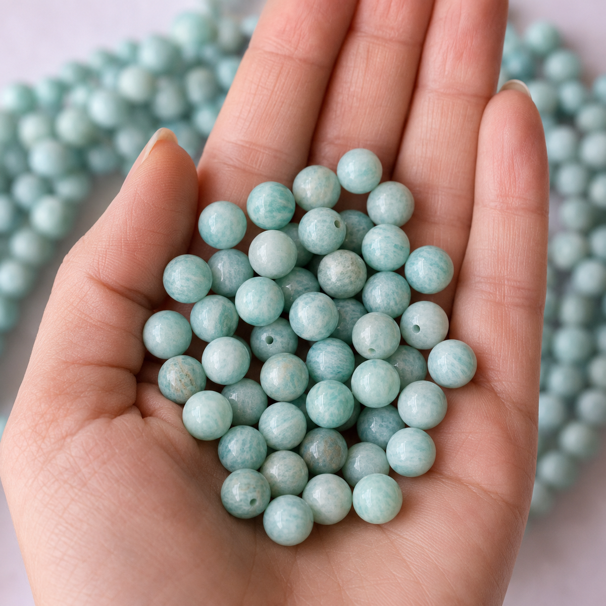 Amazonite Beads, Natural Crystal Round Beads 4mm to 10mm