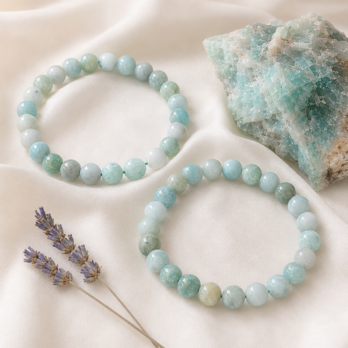 Amazonite Bead Bracelet | Matte Amazonite Bracelet (Alignment Of Chakra and Trust)