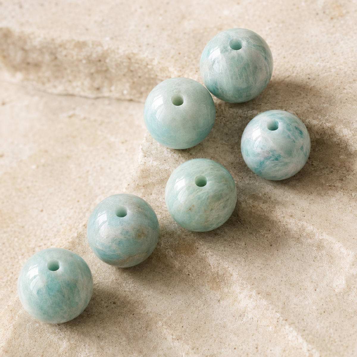 Amazonite Beads, Natural Crystal Round Beads 4mm to 10mm