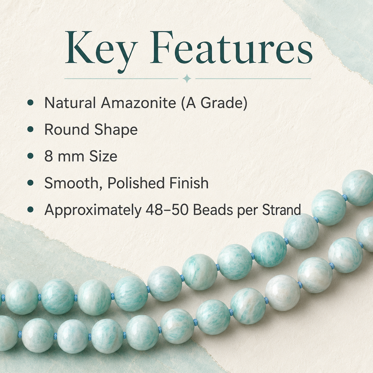 Amazonite Beads, Natural Crystal Round Beads 4mm to 10mm