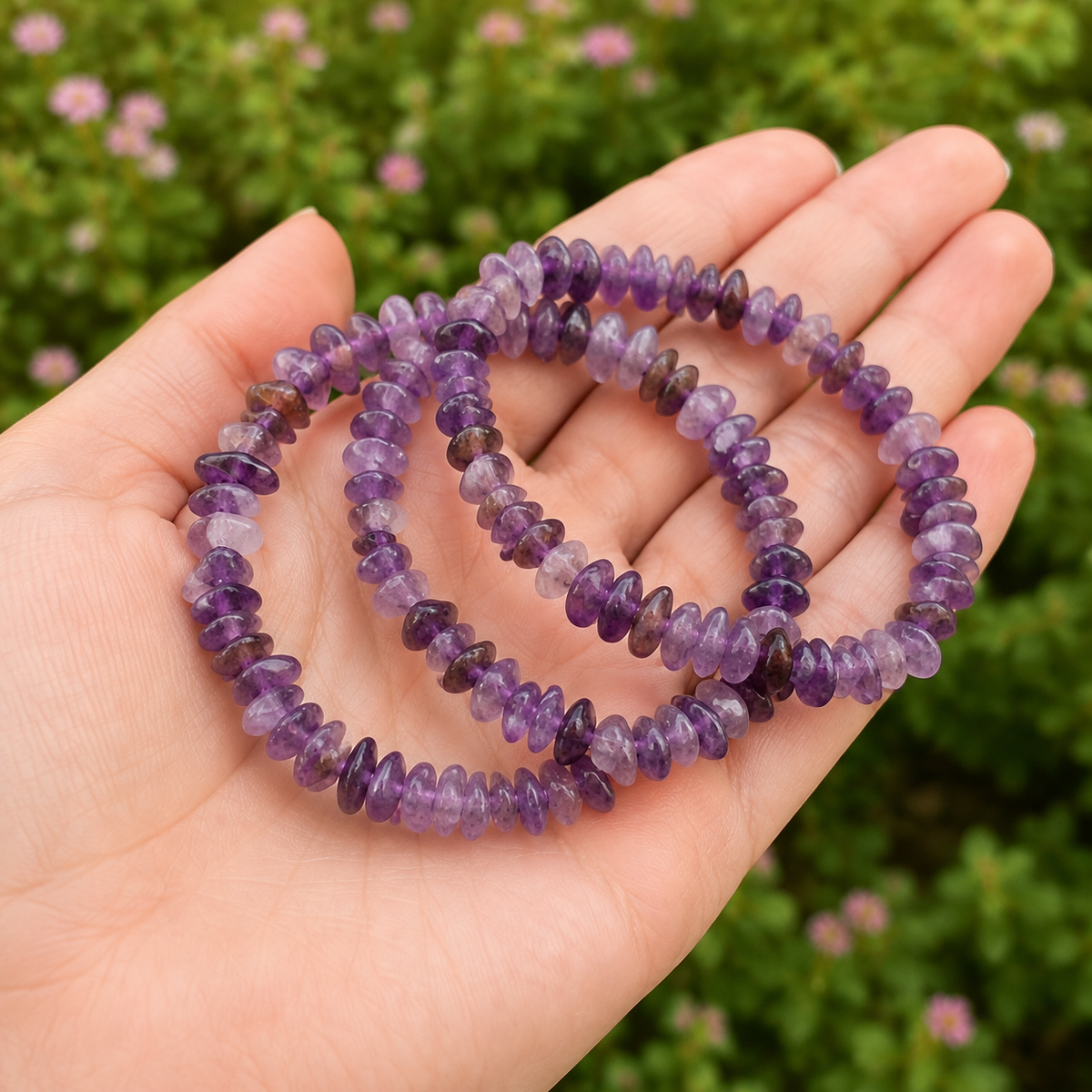 Amethyst Chip Bracelet (Focus and Manifestation)