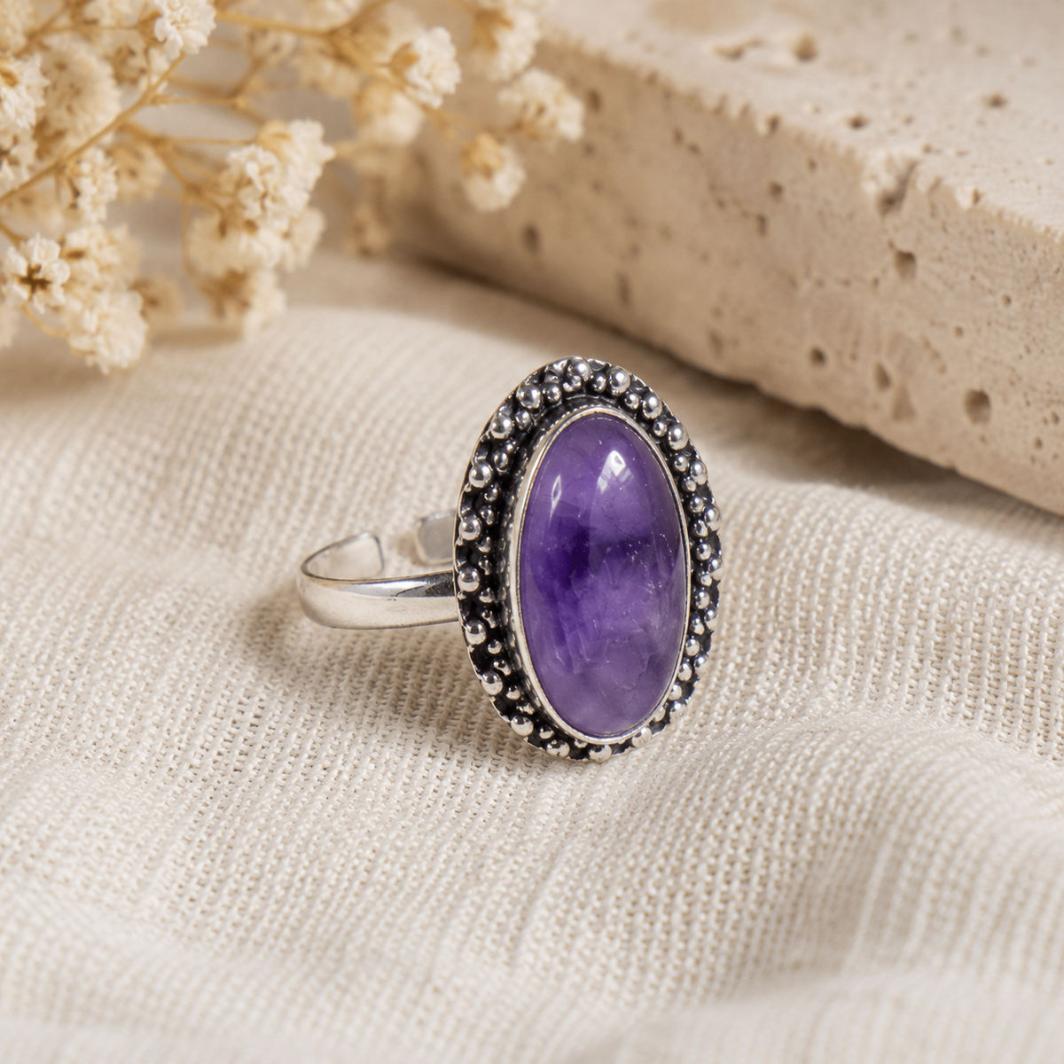 Amethyst  Rings – Gemstone rings Natural Crystal Healing Jewelry Collection