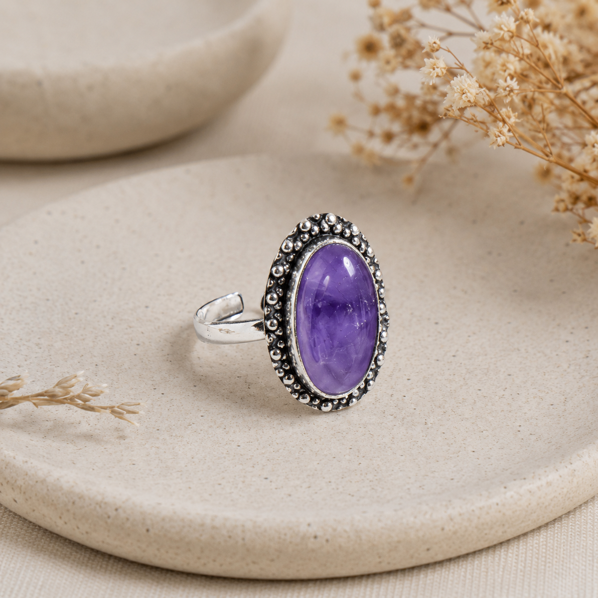 Amethyst  Rings – Gemstone rings Natural Crystal Healing Jewelry Collection