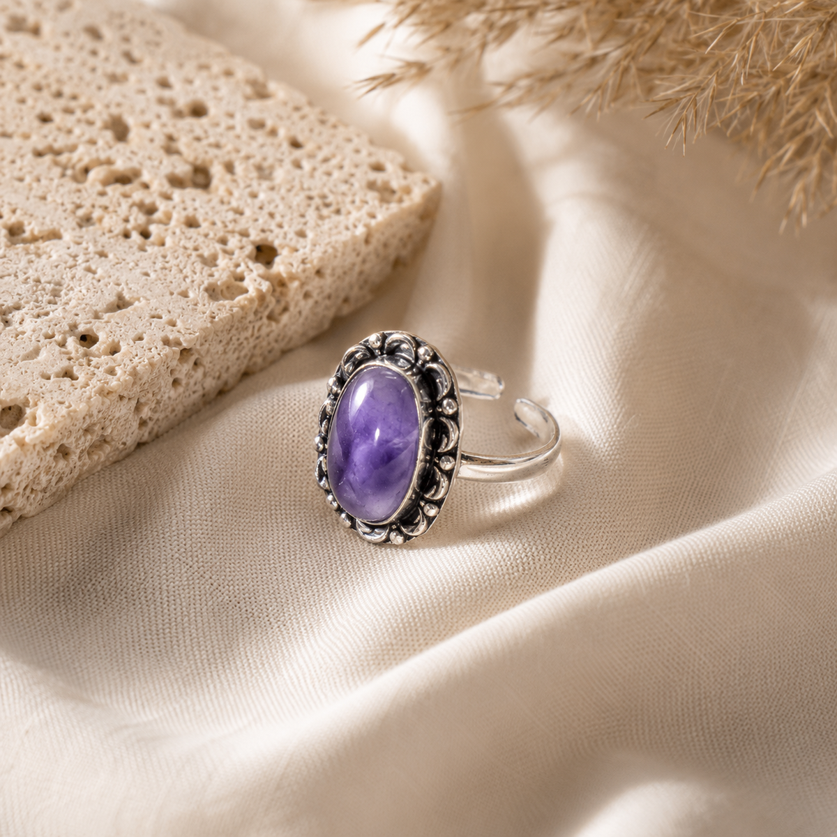 Amethyst  Rings – Gemstone rings Natural Crystal Healing Jewelry Collection