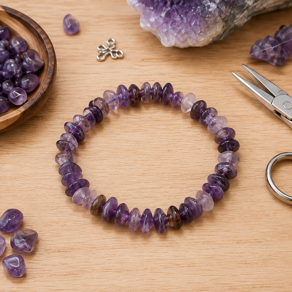 Amethyst Chip Bracelet (Focus and Manifestation)