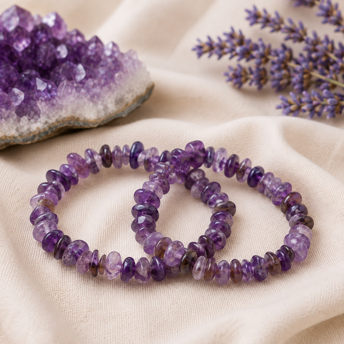 Amethyst Chip Bracelet (Focus and Manifestation)