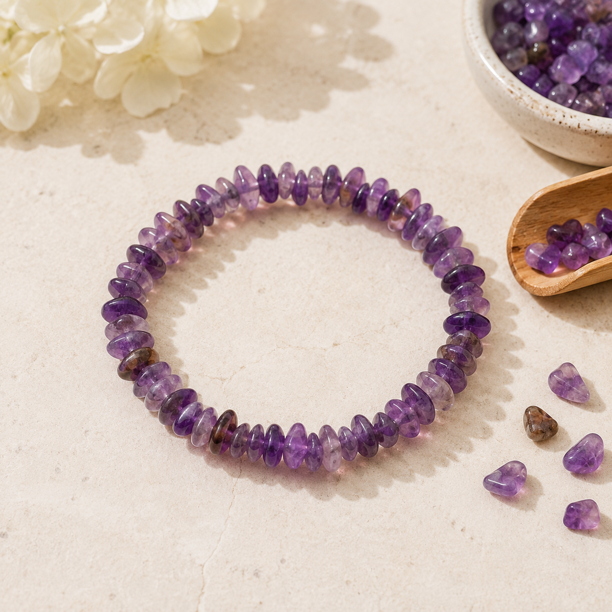 Amethyst Chip Bracelet (Focus and Manifestation)