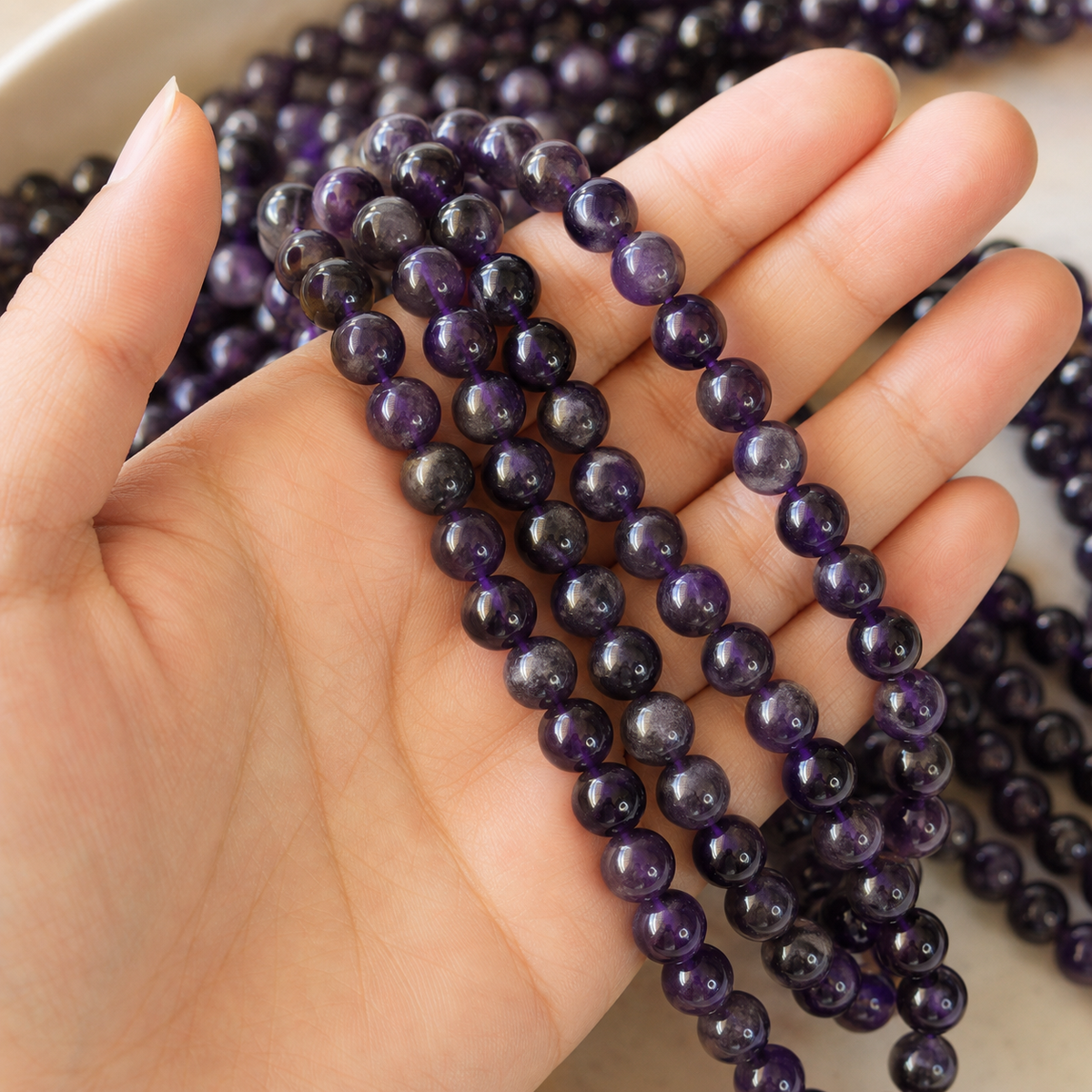 Amethyst Beads, Natural Round Crystal Beads 4mm to 14mm