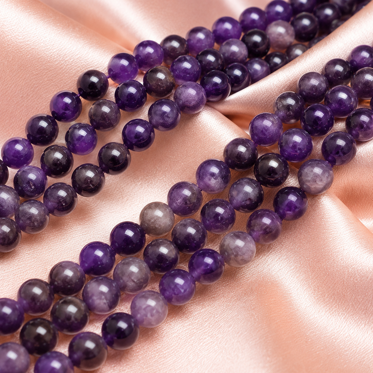 Amethyst Beads, Natural Round Crystal Beads 4mm to 14mm