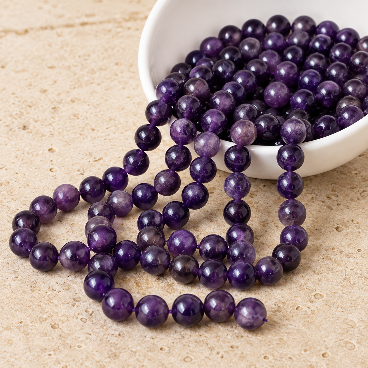 Amethyst Beads, Natural Round Crystal Beads 4mm to 14mm