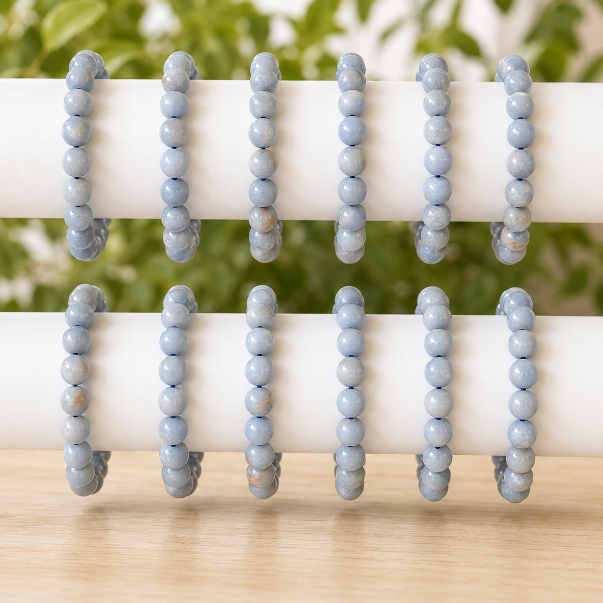 Angelite Bracelet | Angelite Crystal Bracelet (Expanded Awareness, Calming And Patience)