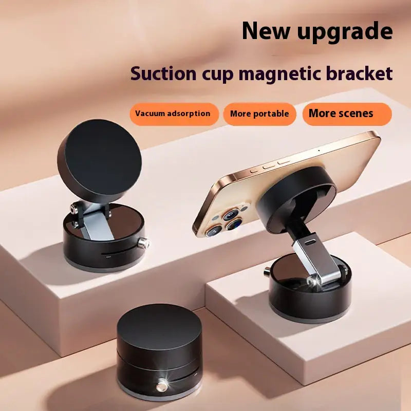 Foldable Magnetic Vacuum Car Phone Holder Foldable Suction Cup With Suction Cup Hands-Free Navigation For Smart Phone - US seller