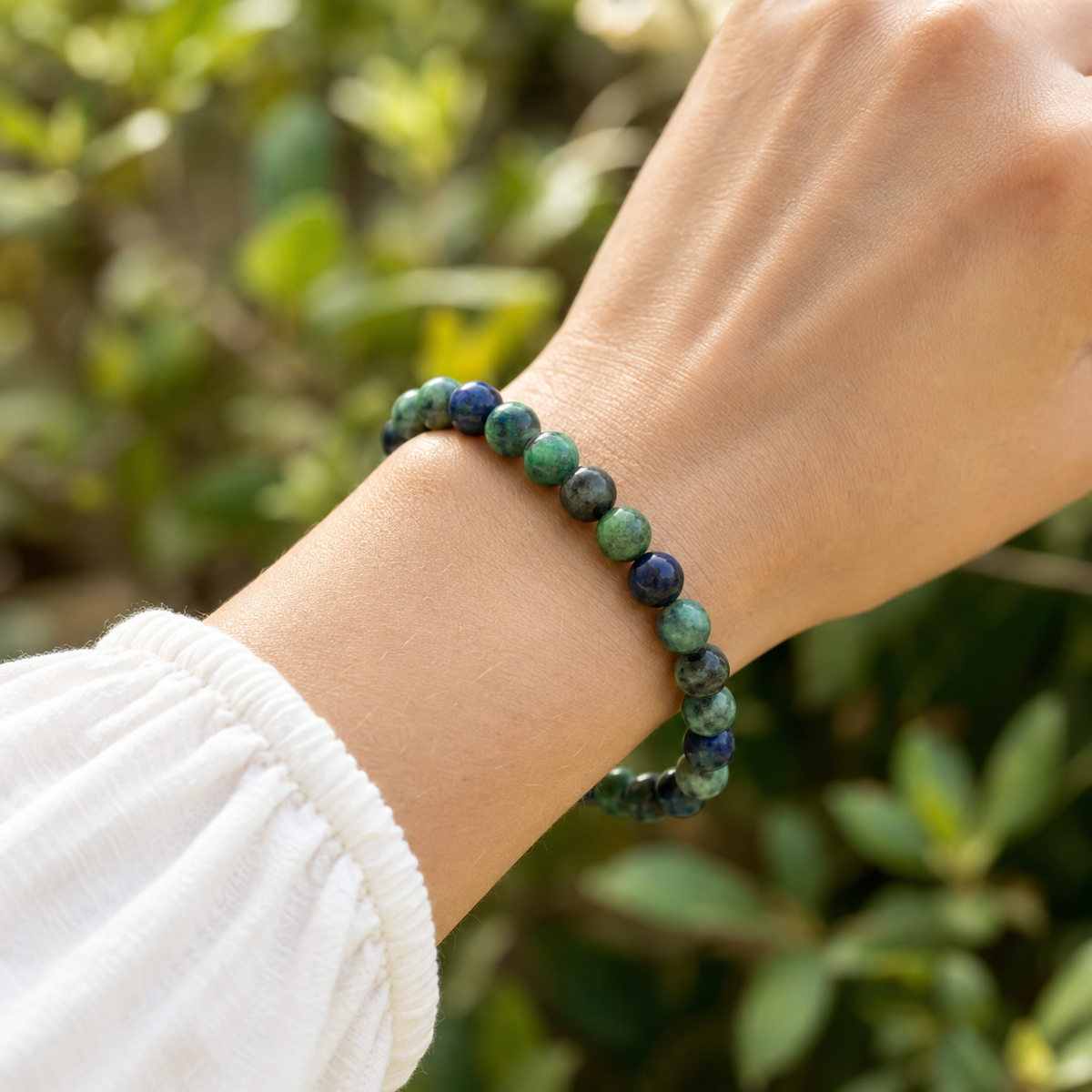 Azurite Malachite Bracelet(Insight and Self-Discipline).