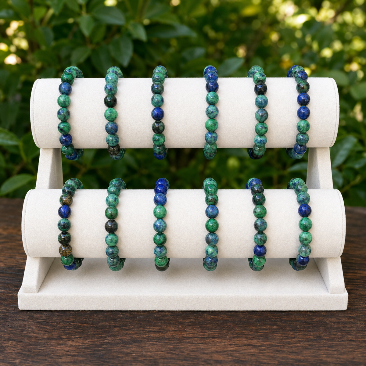 Azurite Malachite Bracelet(Insight and Self-Discipline).