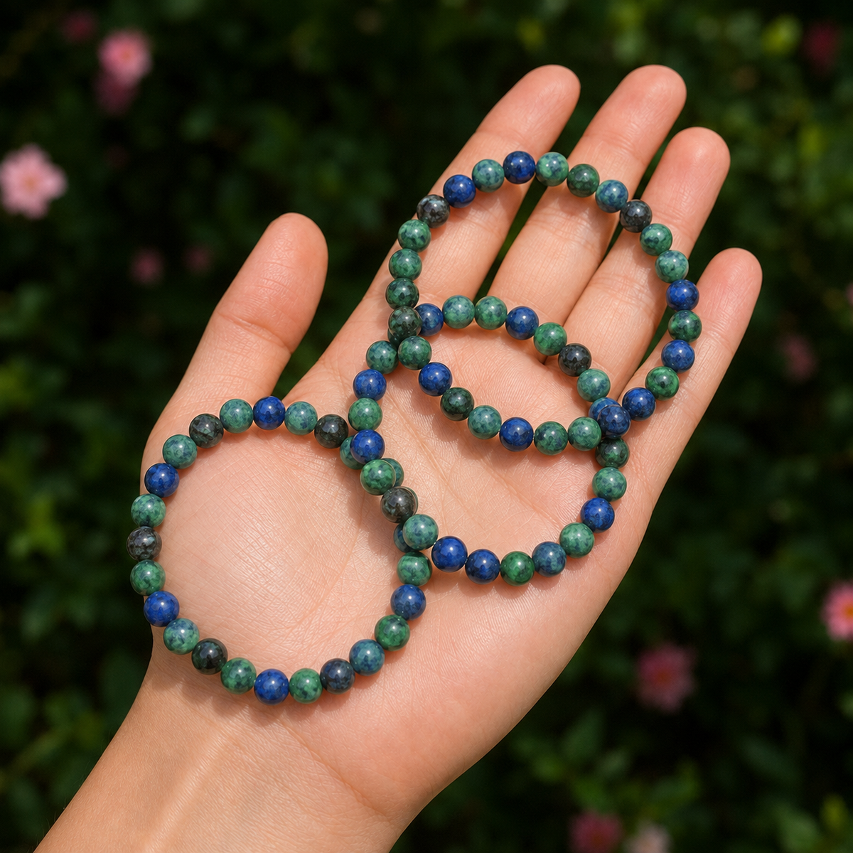 Azurite Malachite Bracelet(Insight and Self-Discipline).