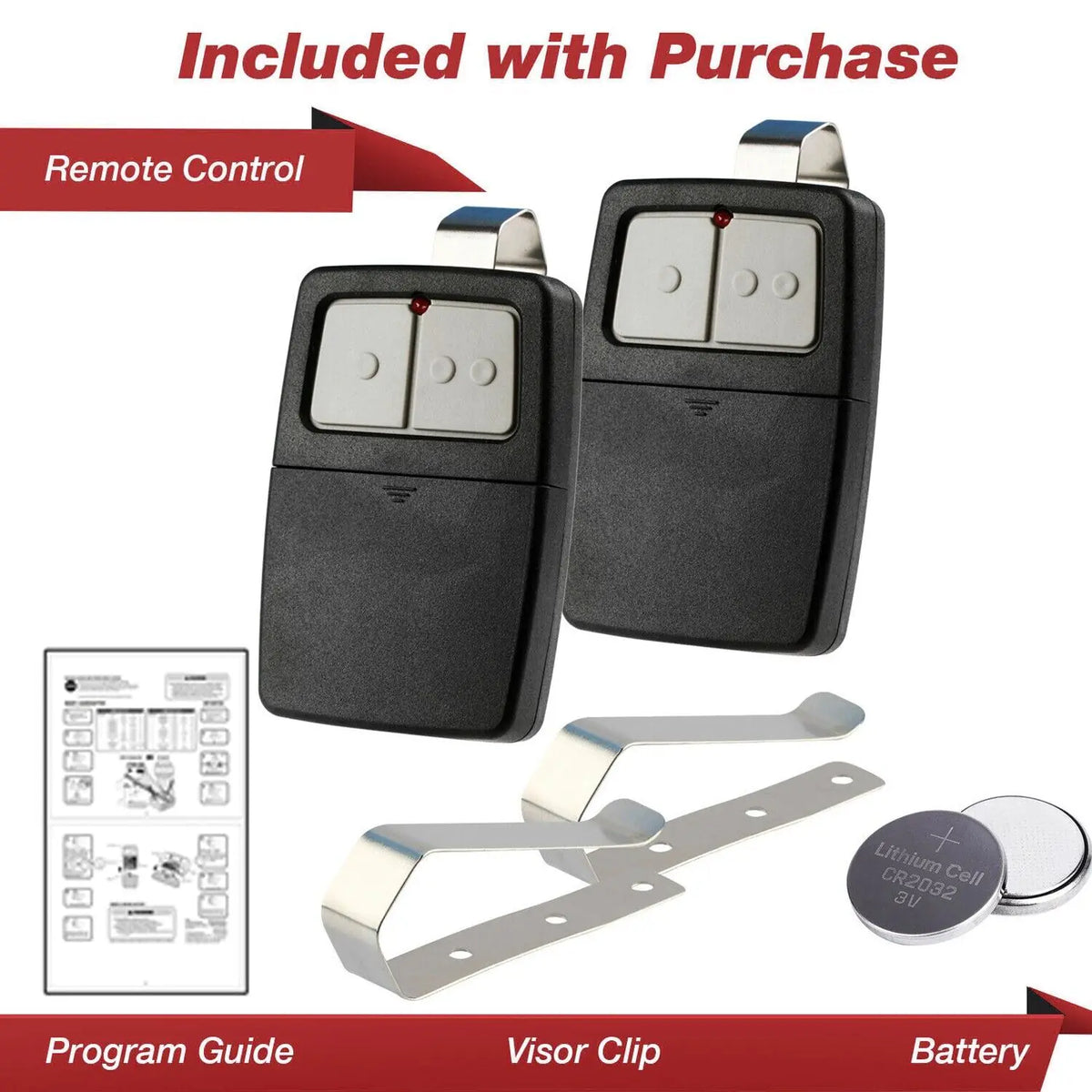 2 For Universal Clicker 375LM 375UT KLIK1U Garage Gate Door Opener Remote Dip