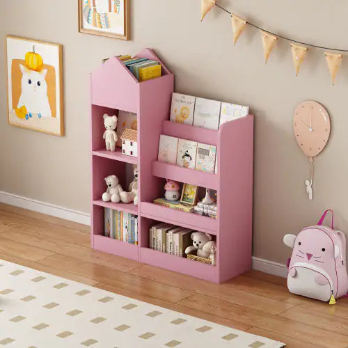 Children's pink Wooden Bookshelf